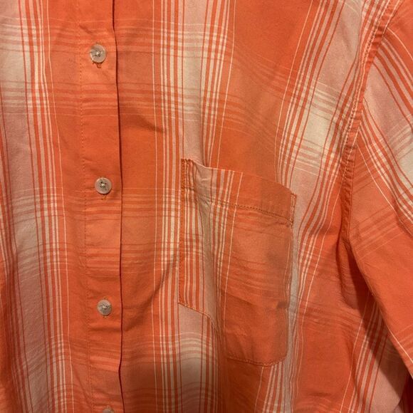 NWT Men’s Universal Threads coral plaid long sleeve size Large - Picture 3 of 9
